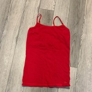 Red Camisole Junior medium tank top with built in bra